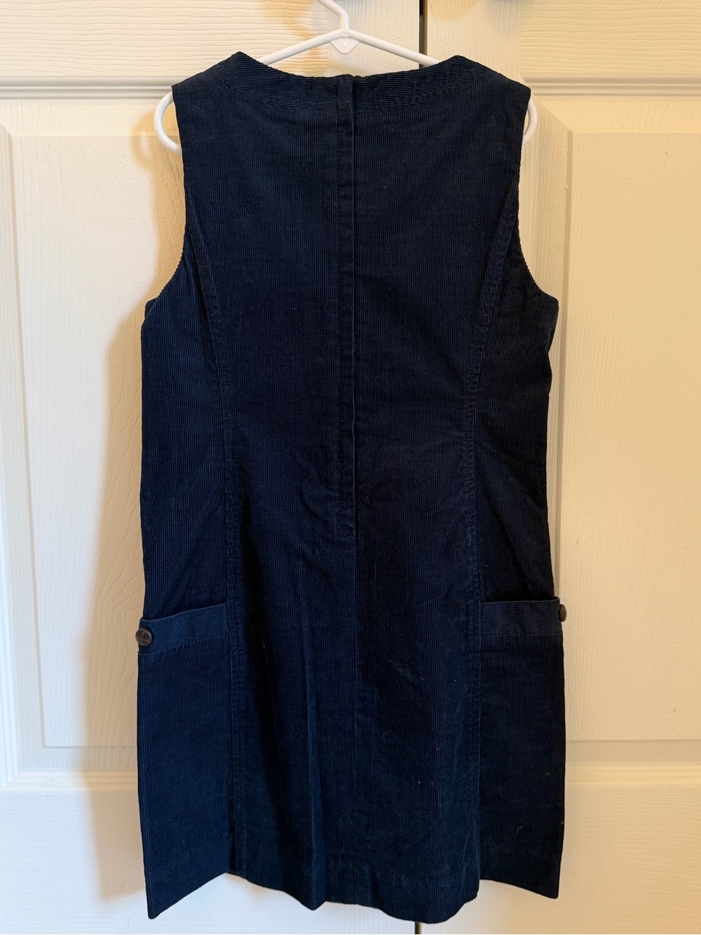 NWT Vineyard Vines Girls Navy Corduroy Pocket Shift Dress size 8 - Picture 2 of 3